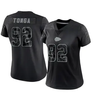 Kansas City Chiefs Women's Khyiris Tonga Limited Reflective Jersey - Black