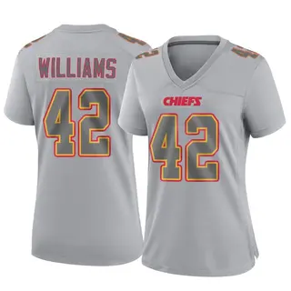 Kansas City Chiefs Women's Major Williams Game Atmosphere Fashion Jersey - Gray