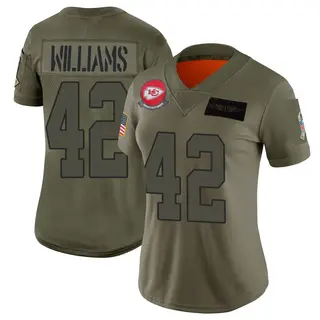 Kansas City Chiefs Women's Major Williams Limited 2019 Salute to Service Jersey - Camo