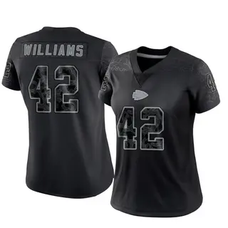 Kansas City Chiefs Women's Major Williams Limited Reflective Jersey - Black