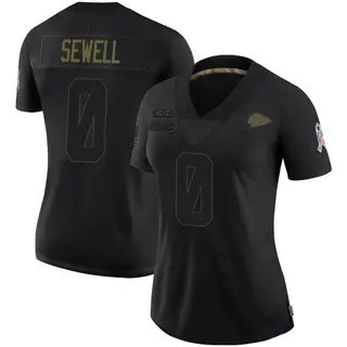 Kansas City Chiefs Women's Marlen Sewell Limited 2020 Salute To Service Jersey - Black