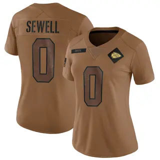 Kansas City Chiefs Women's Marlen Sewell Limited 2023 Salute To Service Jersey - Brown