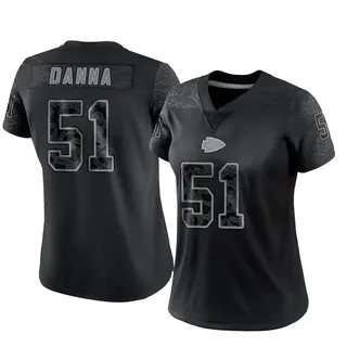 Kansas City Chiefs Women's Mike Danna Limited Reflective Jersey - Black