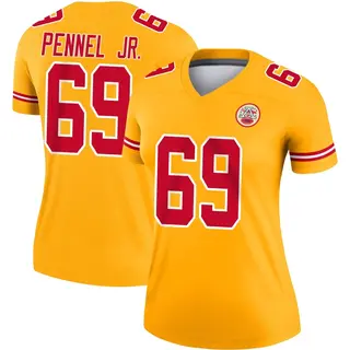 Kansas City Chiefs Women's Mike Pennel Jr. Legend Inverted Jersey - Gold
