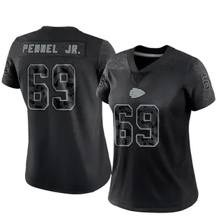 Kansas City Chiefs Women's Mike Pennel Jr. Limited Reflective Jersey - Black