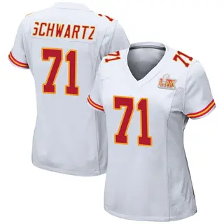 Kansas City Chiefs Women's Mitchell Schwartz Game Super Bowl LIX Jersey - White