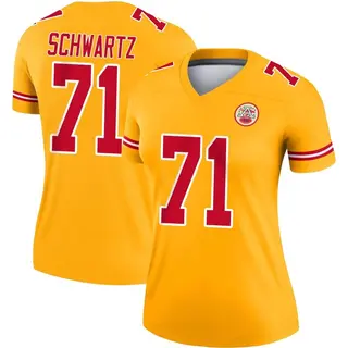 Kansas City Chiefs Women's Mitchell Schwartz Legend Inverted Jersey - Gold