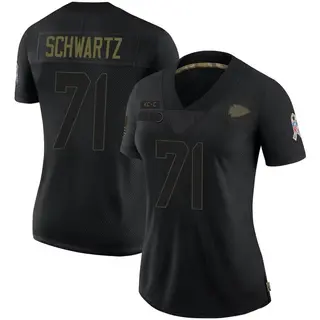 Kansas City Chiefs Women's Mitchell Schwartz Limited 2020 Salute To Service Jersey - Black
