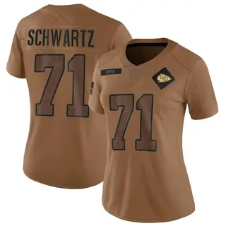 Kansas City Chiefs Women's Mitchell Schwartz Limited 2023 Salute To Service Jersey - Brown