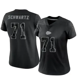 Kansas City Chiefs Women's Mitchell Schwartz Limited Reflective Jersey - Black
