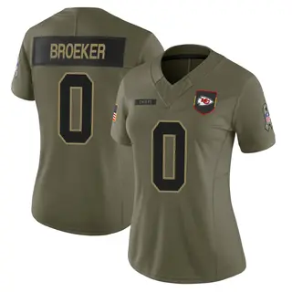 Kansas City Chiefs Women's Nick Broeker Limited 2025 Salute to Service Jersey - Olive
