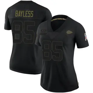 Kansas City Chiefs Women's Omar Bayless Limited 2020 Salute To Service Jersey - Black