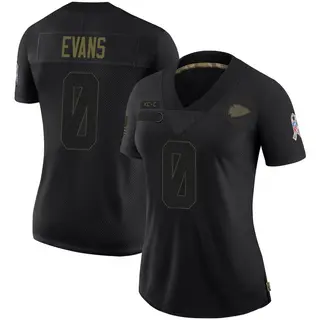 Kansas City Chiefs Women's Omari Evans Limited 2020 Salute To Service Jersey - Black