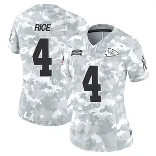 Kansas City Chiefs Women's Rashee Rice Limited 2024 Salute to Service Jersey - Arctic Camo