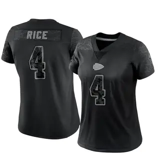 Kansas City Chiefs Women's Rashee Rice Limited Reflective Jersey - Black