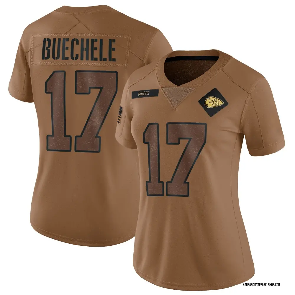 Kansas City Chiefs Women's Shane Buechele Limited 2023 Salute To Service Jersey - Brown