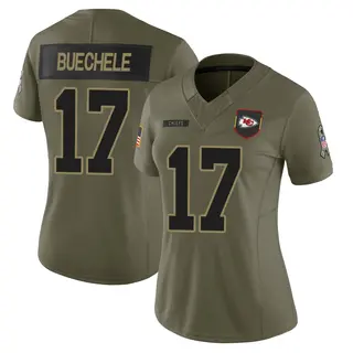 Kansas City Chiefs Women's Shane Buechele Limited 2025 Salute to Service Jersey - Olive