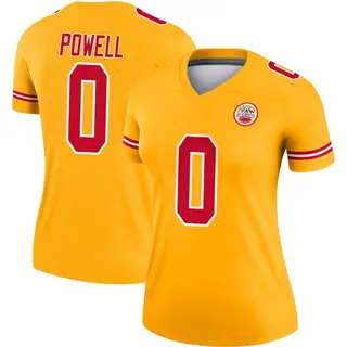 Kansas City Chiefs Women's ShunDerrick Powell Legend Inverted Jersey - Gold