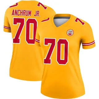 Kansas City Chiefs Women's Tremayne Anchrum Jr. Legend Inverted Jersey - Gold