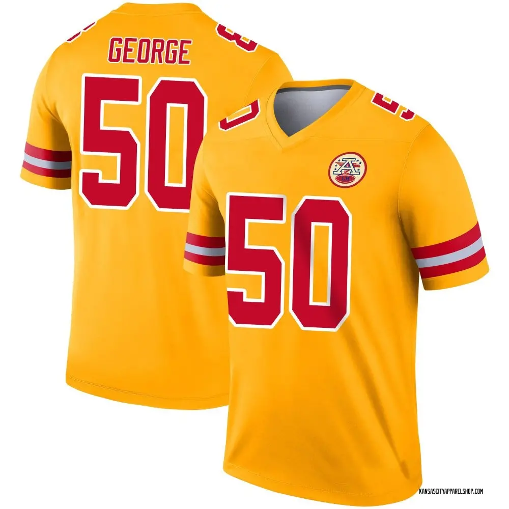Kansas City Chiefs Youth Brandon George Legend Inverted Jersey - Gold