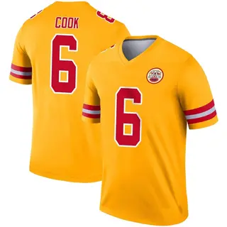 Kansas City Chiefs Youth Bryan Cook Legend Inverted Jersey - Gold