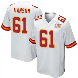 Kansas City Chiefs Youth C.J. Hanson Game Super Bowl LIX Jersey - White
