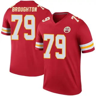 Kansas City Chiefs Youth Cortez Broughton Legend Color Rush Jersey - Red