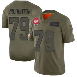 Kansas City Chiefs Youth Cortez Broughton Limited 2019 Salute to Service Jersey - Camo