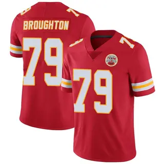 Kansas City Chiefs Youth Cortez Broughton Limited Team Color Vapor Untouchable Jersey - Red