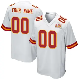 Kansas City Chiefs Youth Custom Game Super Bowl LIX Jersey - White