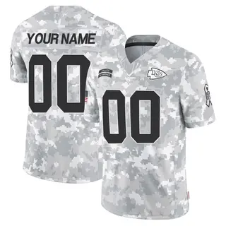 Kansas City Chiefs Youth Custom Limited 2024 Salute to Service Jersey - Arctic Camo