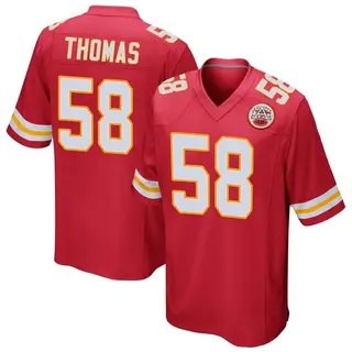 Kansas City Chiefs Youth Derrick Thomas Game Team Color Jersey - Red