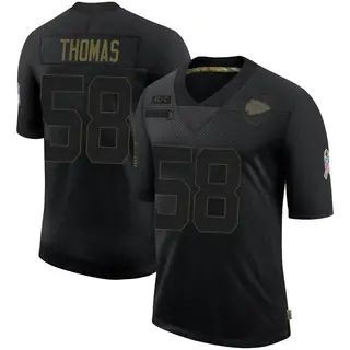 Kansas City Chiefs Youth Derrick Thomas Limited 2020 Salute To Service Jersey - Black