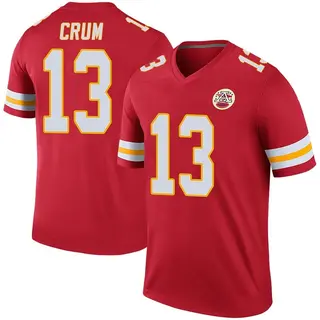 Kansas City Chiefs Youth Dustin Crum Legend Color Rush Jersey - Red