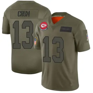 Kansas City Chiefs Youth Dustin Crum Limited 2019 Salute to Service Jersey - Camo