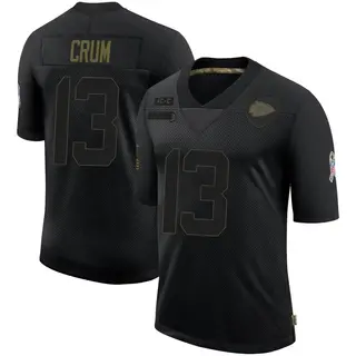Kansas City Chiefs Youth Dustin Crum Limited 2020 Salute To Service Jersey - Black
