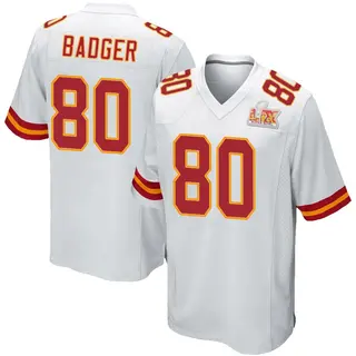 Kansas City Chiefs Youth Elijhah Badger Game Super Bowl LIX Jersey - White
