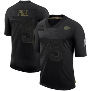 Kansas City Chiefs Youth Esa Pole Limited 2020 Salute To Service Jersey - Black