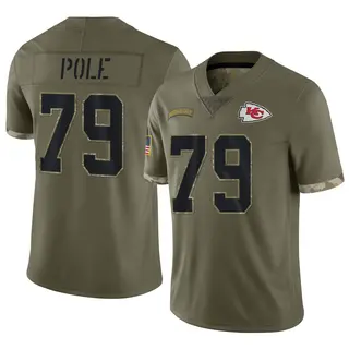 Kansas City Chiefs Youth Esa Pole Limited 2022 Salute To Service Jersey - Olive