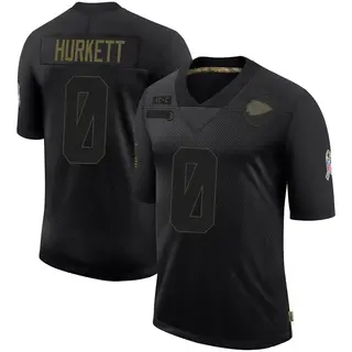 Kansas City Chiefs Youth Ethan Hurkett Limited 2020 Salute To Service Jersey - Black