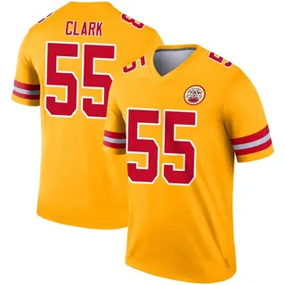Kansas City Chiefs Youth Frank Clark Legend Inverted Jersey - Gold