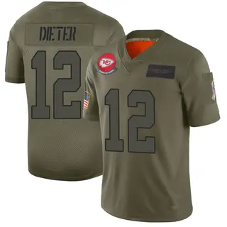 Kansas City Chiefs Youth Gehrig Dieter Limited 2019 Salute to Service Jersey - Camo
