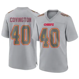 Kansas City Chiefs Youth Jacobe Covington Game Atmosphere Fashion Jersey - Gray