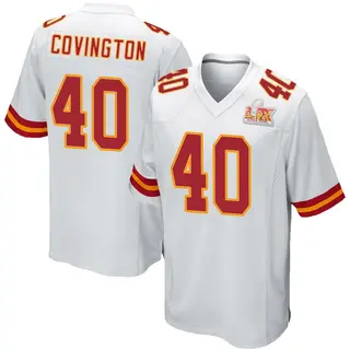 Kansas City Chiefs Youth Jacobe Covington Game Super Bowl LIX Jersey - White