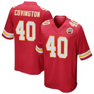 Kansas City Chiefs Youth Jacobe Covington Game Team Color Jersey - Red