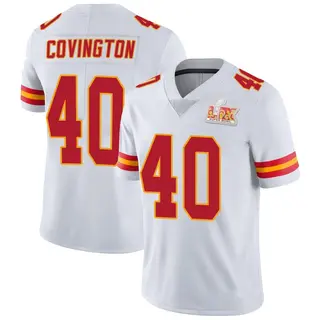 Kansas City Chiefs Youth Jacobe Covington Limited Vapor Untouchable Super Bowl LIX Jersey - White