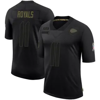 Kansas City Chiefs Youth Jalen Royals Limited 2020 Salute To Service Jersey - Black