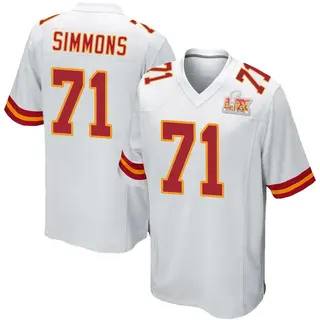 Kansas City Chiefs Youth Josh Simmons Game Super Bowl LIX Jersey - White