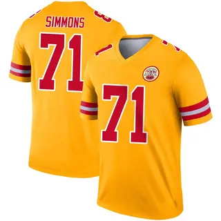 Kansas City Chiefs Youth Josh Simmons Legend Inverted Jersey - Gold