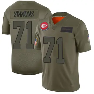 Kansas City Chiefs Youth Josh Simmons Limited 2019 Salute to Service Jersey - Camo